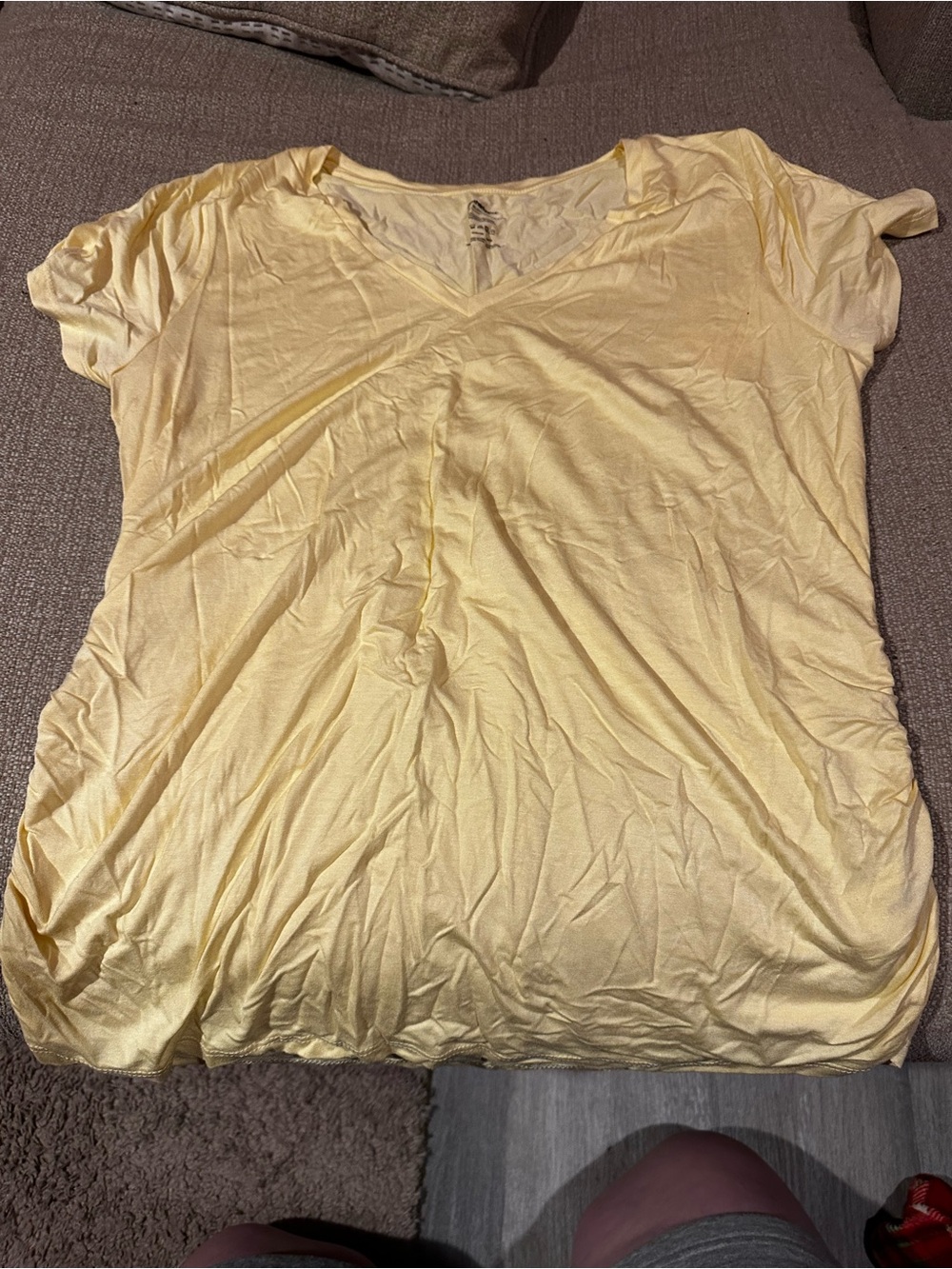 Women’s Yellow V-Neck Tee